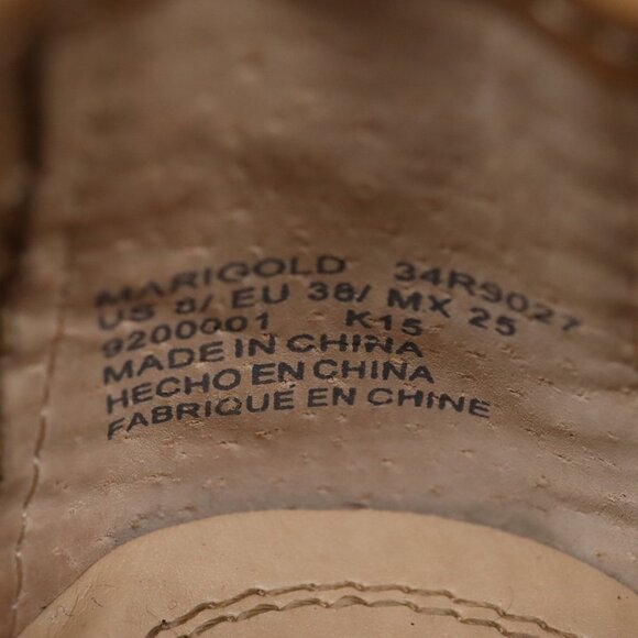 Calvin Klein Marigold Leather Fashion Sneakers Women's Size 8 (EU 38)Brown Shoes - Picture 15 of 16